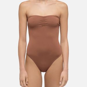 Mc2 Saint Barth Brown Soleil Strapless One-Piece Swimsuit One Piece