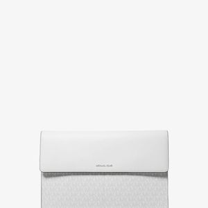 MICHAEL Michael Kors White Mk Jet Set Signature Logo Laptop Case