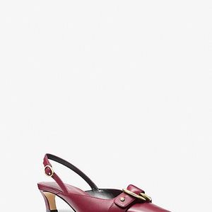 MICHAEL Michael Kors Pink Jaden Leather Slingback Kitten Pump
