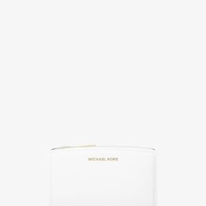 MICHAEL Michael Kors White Mk Bryant Medium Pebbled Leather Wallet