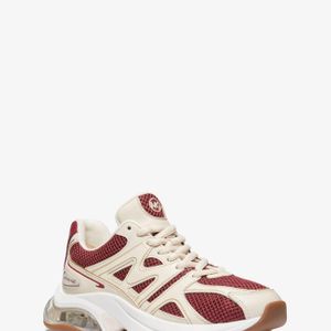 Michael Kors Pink Olympia Sport Extreme Leather And Mesh Trainer
