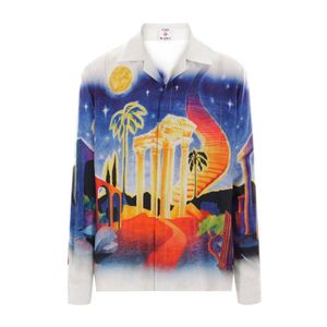 Casablanca Blue Midnight Acropolis Shirt for men
