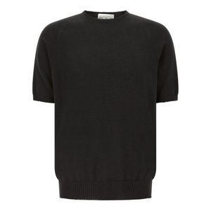 Ma'ry'ya Black Round-Neck Knitwear for men