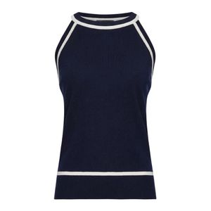 Elena Miro Blue Sleeveless Tops