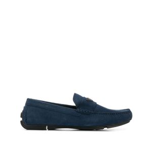 Emporio Armani Flat Shoes Loafer in het Blauw voor heren