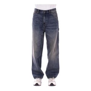 Carhartt Blue Straight Fit Jeans for men