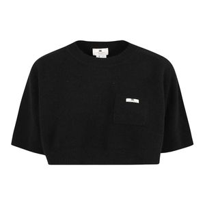 Elisabetta Franchi Black Round-Neck Knitwear