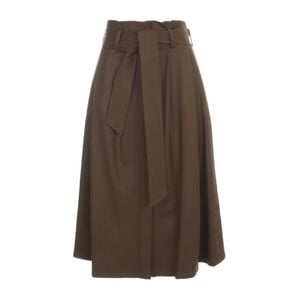 P.A.R.O.S.H. Pleated Skirt W/belt in het Bruin