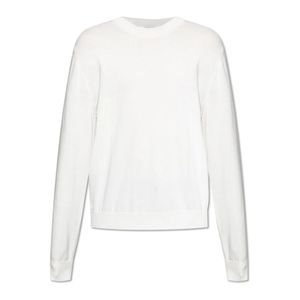 Moncler White Round-Neck Knitwear for men