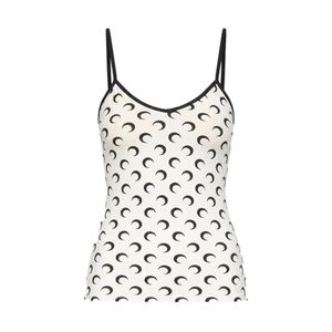 MARINE SERRE Black Sleeveless Tops