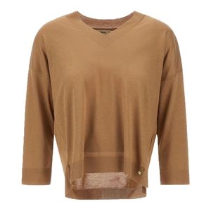 Herno Brown V-Neck Knitwear
