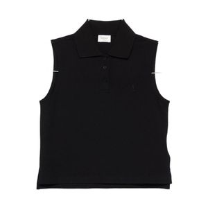 Saint Laurent Black Sleeveless Tops