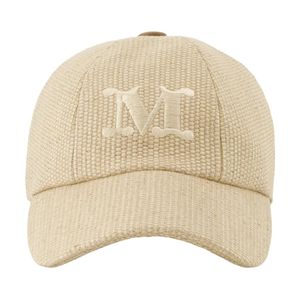 Max Mara Natur Cap Mit Bast-Effekt