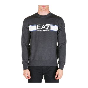 EA7 Men's Crew Neck Neckline Jumper Sweater Pullover in het Grijs voor heren