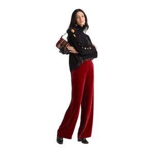Maliparmi Red Wide Trousers