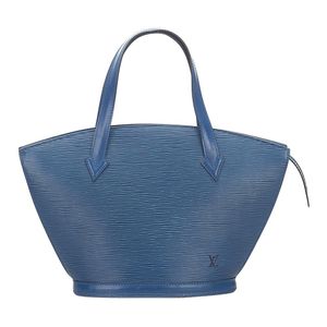 Epi Saint Jacques PM Bracelet Court Cuir Louis Vuitton en coloris Bleu