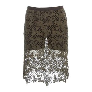 Sacai Embroidery Lace Skirt in het Groen