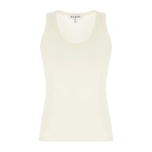Alaïa White Sleeveless Tops