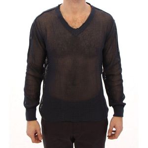 Dolce & Gabbana Runway Netz Pullover Gesaldeerde Sweater in het Zwart voor heren
