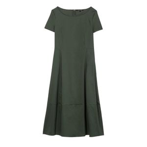 Luisa Cerano Fitted And Flared Dress. in het Groen