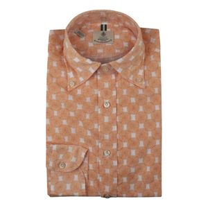 Luigi Borrelli Napoli Brown Casual Shirts for men