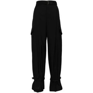 Sacai Black Wide Trousers