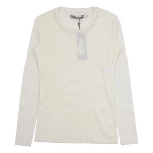 D.exterior White Long Sleeve Tops