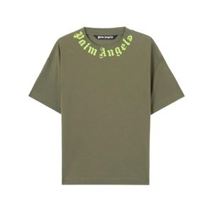 Palm Angels Green T-Shirts for men