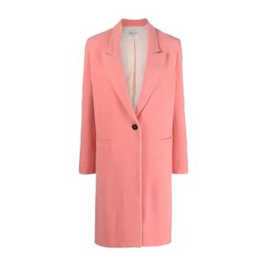 Forte_forte Pink Single-Breasted Wool-Cashmere Coat