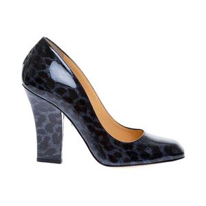 Charlotte Olympia Leopard-print Patent Leather Pumps in het Blauw