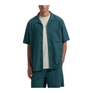 Olaf Hussein Green Short Sleeve Shirts for men