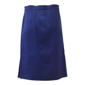 Yves Saint Laurent Vintage Wool Skirt in het Blauw