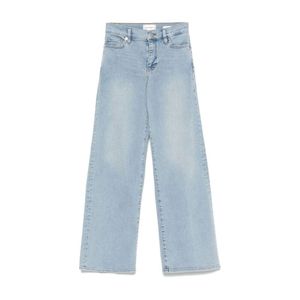 FRAME Blue Wide Jeans