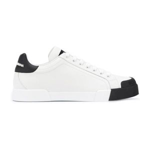 Dolce & Gabbana Portofino White Leather Sneakers in het Wit