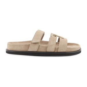 Tory Burch Natural Sliders