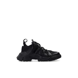 Alexander McQueen Sneakers Met Merknaam in het Zwart