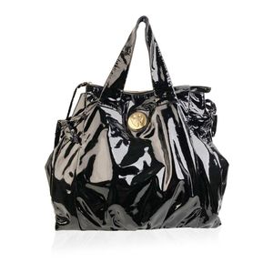 Gucci Patent Leather Hysteria Large Tote Shopping Bag in het Zwart