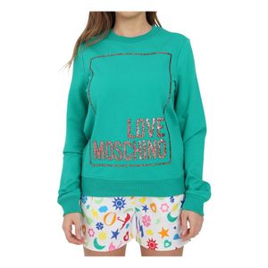 Love Moschino Sweatshirt With Maxi Front Print in het Groen