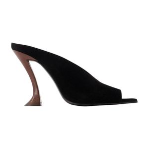 Lanvin Black Heeled Mules