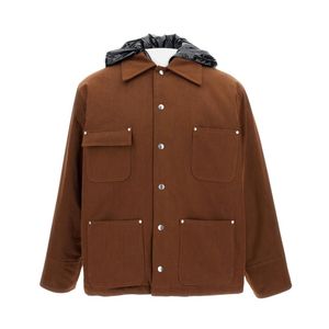 Plan C Brown Light Jackets for men