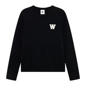 WOOD WOOD Black Round-Neck Knitwear for men
