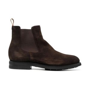 Santoni Brown Chelsea Boots for men