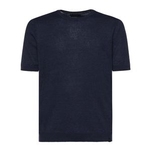 Fay Blue Round-Neck Knitwear for men
