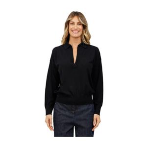 Alpha Studio Black V-Neck Knitwear