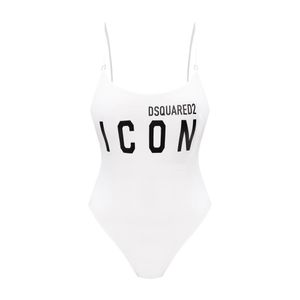 DSquared² One-piece Swimsuit H Logo in het Wit