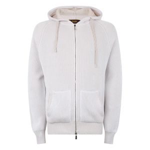Moorer White Zip-Throughs for men