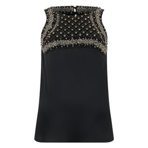 Alberta Ferretti Black Sleeveless Tops