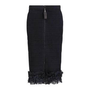 Self-Portrait Black Midi Skirts