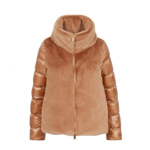Herno Jassen ,Bruin ,Nylon Cape Van Nylon Ultralight En Lady Imitatiebont
