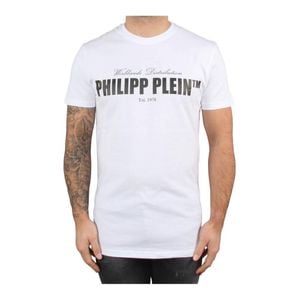 Philipp Plein T-shirt Round Neck in het Wit voor heren